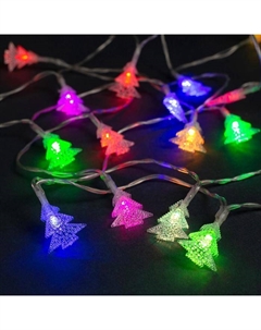 Гирлянда «Нить» 3 м с насадками «Ёлки», IP20, прозрачная нить, 20 LED, свечение мульти (RG/RB), мигание, USB Luazon lighting