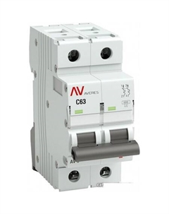 Выключатель автоматический Averes AV-6 2P 63A (C) 6kA mcb6-2-63C-av Ekf
