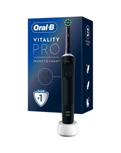 Электрическая зубная щетка Vitality Pro D103.413.3 Cross Action Protect X Clean Black 4210201427100 (черный) Oral-b