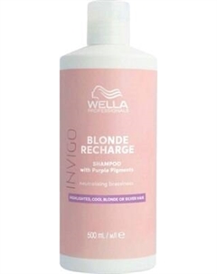 Оттеночный шампунь для волос Wella Professionals Invigo Blonde Recharge Нейтр. желтизны для холодных светлых отт. Wella professionals