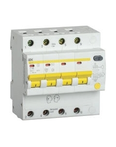 Дифференциальный автомат IEK АД14S 4Р 40А 100мА / MAD13-4-040-C-100 Iek