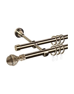 Карниз для штор АС ФОРОС Grace D16Г/16Г составной + наконечники Ампир Ас форос