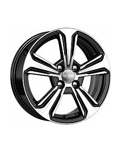 Литой диск K&K КС777 Solaris 15x6" 4x100мм DIA 54.1мм ET 48мм Алмаз черный K&k