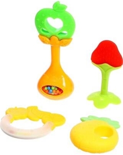 Набор погремушек Крошка Я Фруктики. Яблоко. С прорезывателем / 10450923 Крошка я