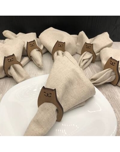 Набор сервировочных салфеток ОМурМебель Кот С кольцами Омурмебель