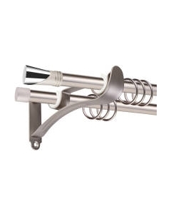 Карниз для штор АС ФОРОС Prime D16Г/16Г + наконечники Вега хром Ас форос