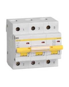 Выключатель автоматический IEK ВА47-100 3Р 20А 10кА D / MVA40-3-020-D Iek