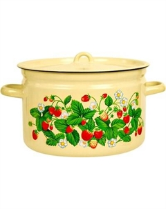 Кастрюля Лысьвенские эмали Земляника лесная С-1624/4Км