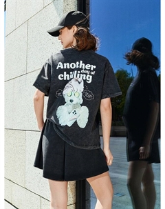 Футболка женская с принтом и надписью "another day of chilling" Mark formelle