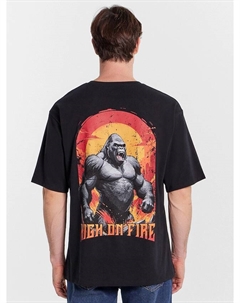 Футболка мужская черная с печатью Mark formelle