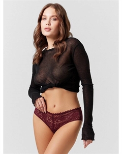 Трусы слипы женские бордовые кружевные Mark formelle