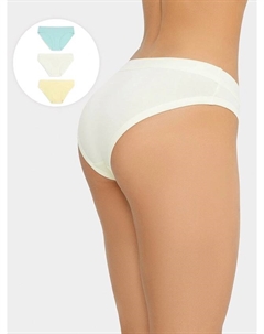 Трусы женские слипы мультипак (3 шт.) в молочно-голубых оттенках Mark formelle