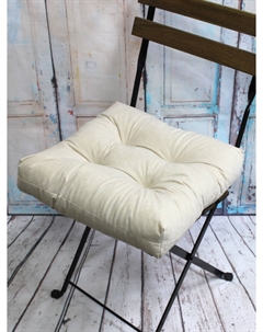 Подушка на стул VELOURS LINE 40*40*8, молочный, 49-456 Матех