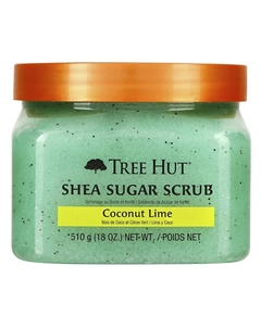 Сахарный скраб для тела с ароматом кокоса и лайма Coconut Lime Shea Sugar Scrub 610 Tree hut