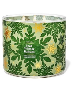 Свеча ароматическая Iced Winter Balsam Scented Candle 100 Bath & body works