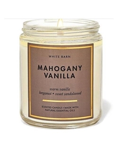 Ароматическая свеча Mahogany Vanilla Single Wick Candle 100 Bath & body works