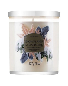 Свеча ароматическая Snowflakes & Cashmere Scented Candle 100 Bath & body works