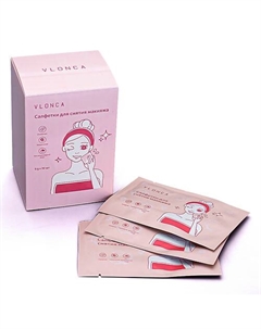 Влажные салфетки для снятия макияжа Vlonca