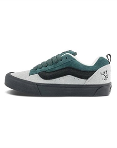 Кроссовки Knu Skool Anti-Slip Wear-Resistant Low-Top Skateboard Shoes Gray Green Vans