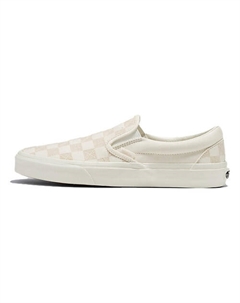 Кроссовки Classic Slip On Stitch Checkerboard 'Beige' Vans