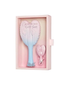 Подарочный набор для волос Gift Set: расческа массажная детанглер + брелок расческа Tangle angel