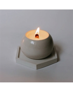 Свеча ароматическая из гипса на подносе "Северная ночь" 70 Мануфактура баличевых