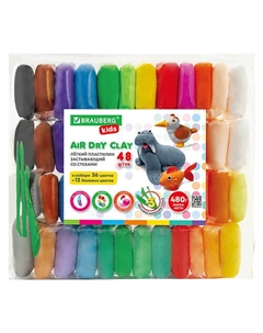 Пластилин супер лёгкий воздушный застывающий KIDS Brauberg