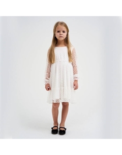 Платье для девочки сетка, размер 36 (134-140 см), белый Kaftan