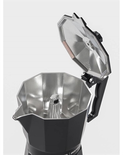 Кофеварка гейзерная Alum black, на 6 чашек, 300 мл, цвет чёрный Доляна