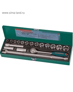 Набор торцевых головок S04H419S, 19 предметов Jonnesway