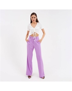 Брюки прямые : Pants, размер 52, лиловый Mist