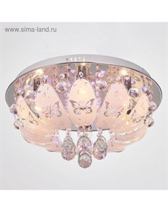 Люстра с ПДУ "Лакрима" 7x40Вт E27 хром 45х45х17см. Экономсвет