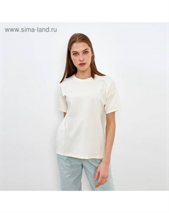 Футболка женская однотонная REGULAR FIT: цвет экрю, р-р 46 Minaku