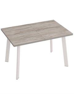 Стол раздвижной «Флекс», 1200(1550)×800×740 мм, цвет белый муар/артвуд тёмный Омскмебель