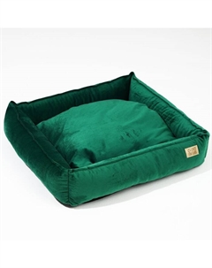 Лежанка для кошек и собак велюровая, 55 х 50 х 15 см, изумрудная Pet lab