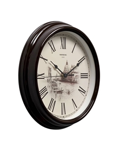 Часы настенные, интерьерные "Город", d-31 см, бесшумные Troykatime