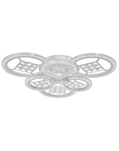 Люстра с ПДУ 1529/6WT LED 120 Вт 3000-6000К диммер белый 60×60×10 см Bayerlux