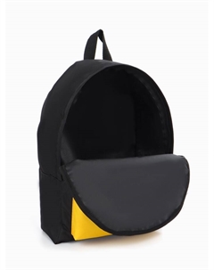 Спортивный рюкзак, с карманом, размер 28×11×39 см, чёрный/жёлтый Textura