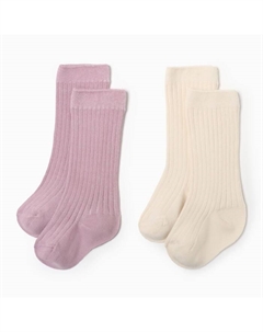 Гольфы детские 2 пары BASIC LINE, 10-12 см, розовый, молочный Крошка я