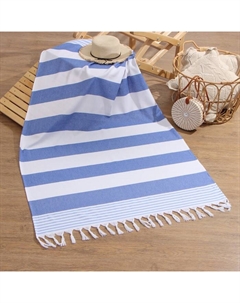 Полотенце - пештемаль пляжное, 100×180 см, 100% хлопок, 180 г/м², синее Lovelife
