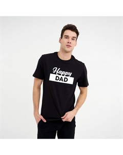Футболка мужская Happy Dad р.48, черная Kaftan