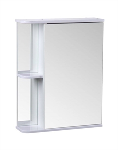 Зеркало - шкаф для ванной комнаты «Тура 5500», 3 полки, 550×154×700 мм, цвет белый Alterna