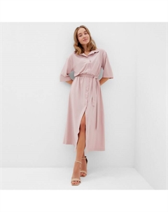 Платье миди женское на пуговицах : Enjoy, розовое, размер 46 Minaku