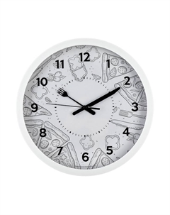 Часы настенные, серия: Кухня, "Пицца", плавный ход, d-30.5 см Troykatime