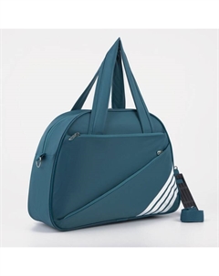 Сумка спортивная на молнии, без подкладки, наружный карман, средний размер, цвет бирюзовый Зфтс