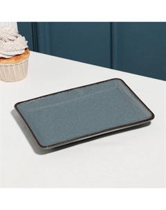 Блюдо фарфоровое Pearl, 18×13 см, синее Kutahya porselen