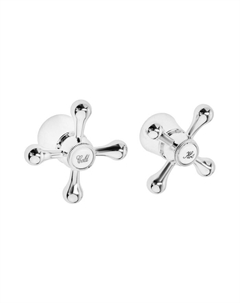 Комплект маховиков ZEIN Z201, для кран-букс со штоком на 24 шлица, цинк, 2 шт., хром Zein