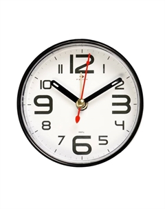 Будильник-часы настольные «Классика», 8×8 см, от батарейки АА, чёрный Рубин