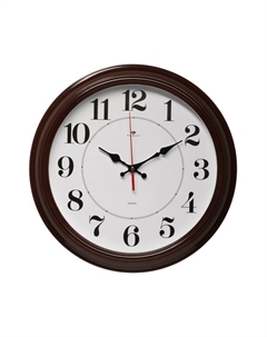 Часы настенные, интерьерные «», бесшумные, d=35 см, коричневые Рубин