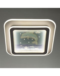Люстра с ПДУ «Дельфин» LED 160 Вт белый 49×49×7.5 см Bayerlux
